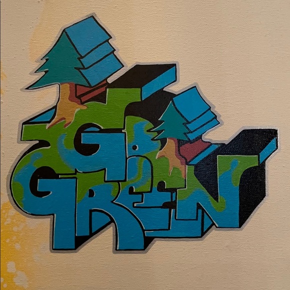 Go green piece from atalented artist,not me - Picture 3 of 8